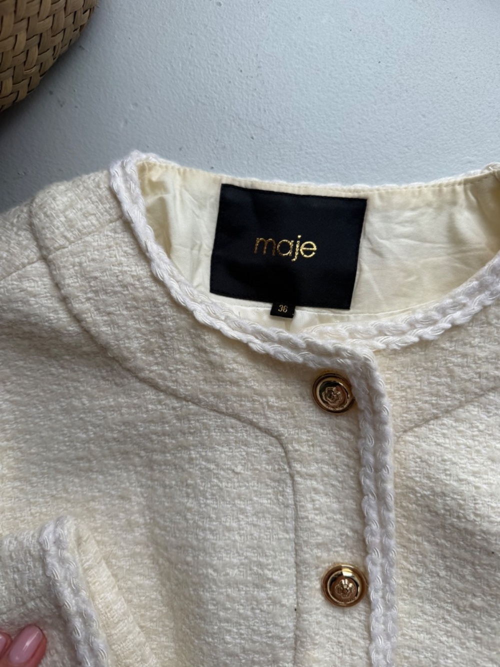 Maje tweed blazer size s - Picture 3 of 7